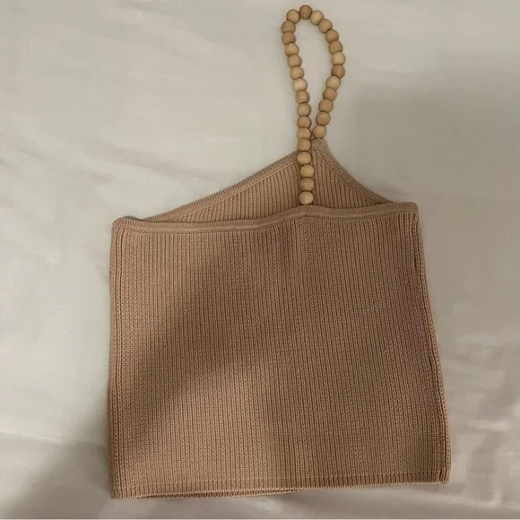 Zara Asymmetric Beaded Knit Top - Picture 7 of 9